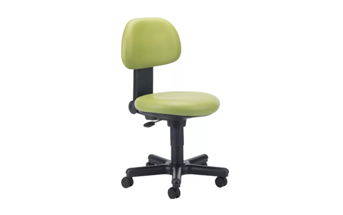 صندلی آزمایشگاهی سبز تکیه گاه دار