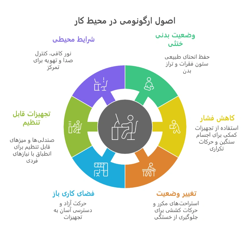 ارگونومی در محیط کار چیست؟ 4 اصول ارگونومی در محیط کار
